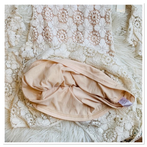 NWT Winston White Carmela Lace Crochet Maxi Dress Ivory Size Small - Picture 5 of 12